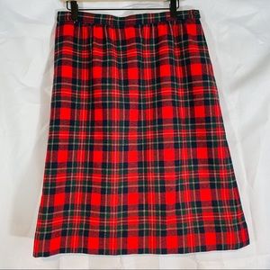 Vintage Pendleton 100% Virgin Wool Midi Skirt